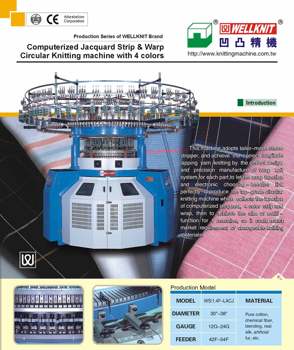 Single Computerized Strip & Warp & Auto-stripper Máy dệt kim tròn 4 hoặc 6 màu