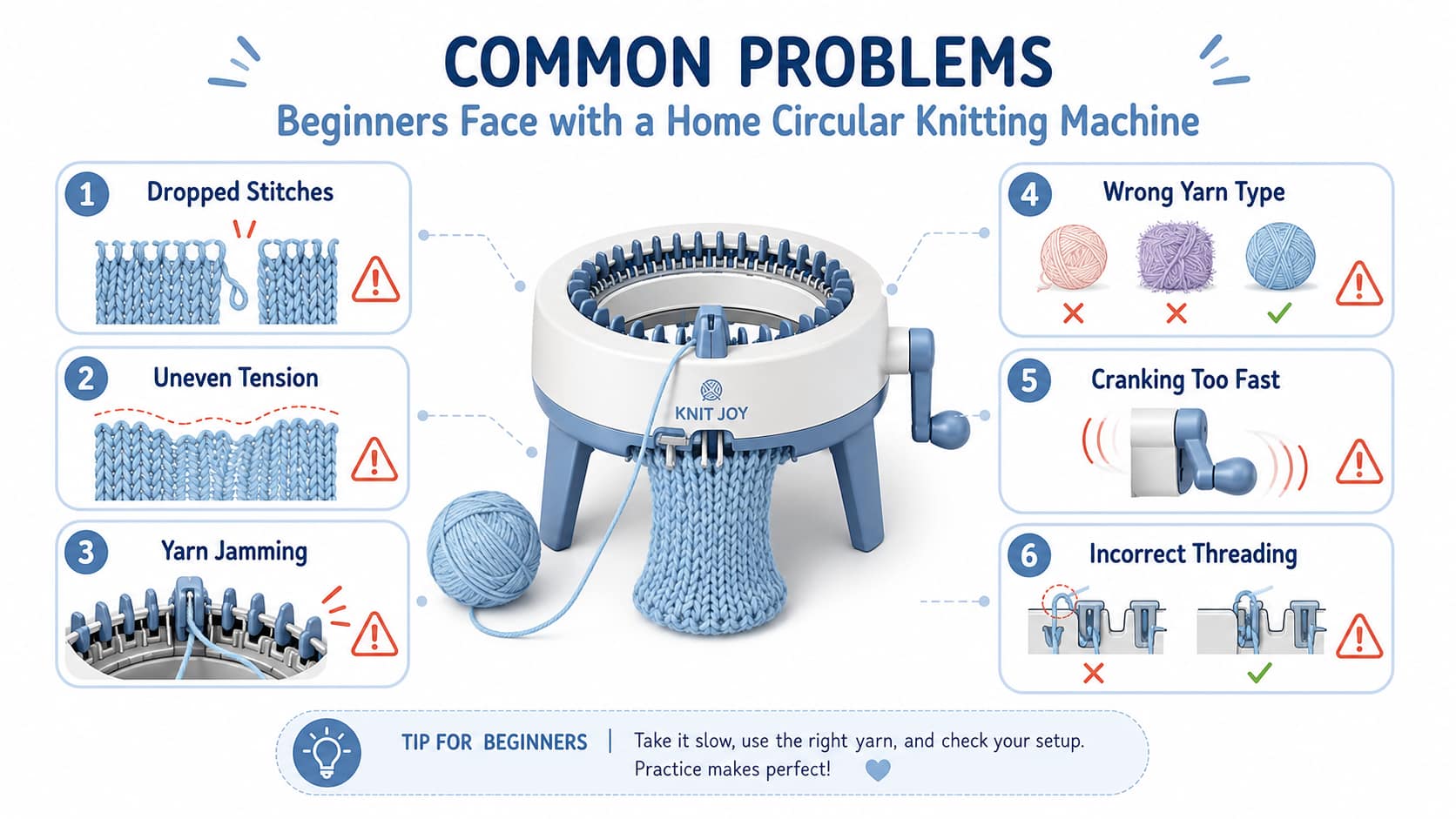Những vấn đề thường gặp khi sử dụng m&aacute;y dệt kim tr&ograve;n tại nh&agrave;